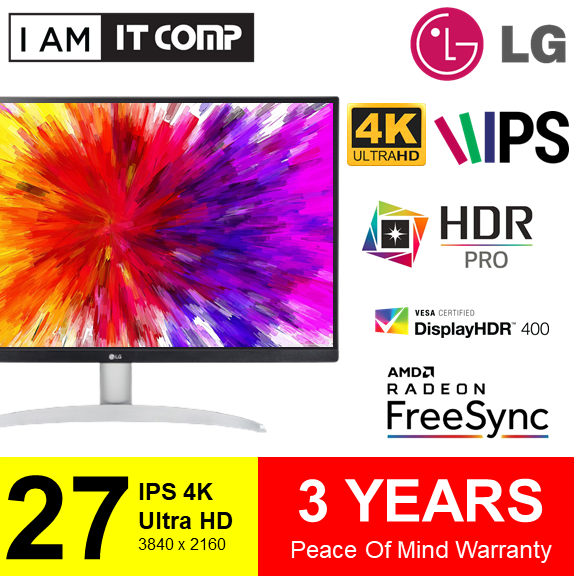 LG 27 Inch 27UP600 / 27UP600-W 4K UHD IPS True Colors and Wide View Monitor with AMD FreeSync & VESA DisplayHDR 400 ( 27UP600W )