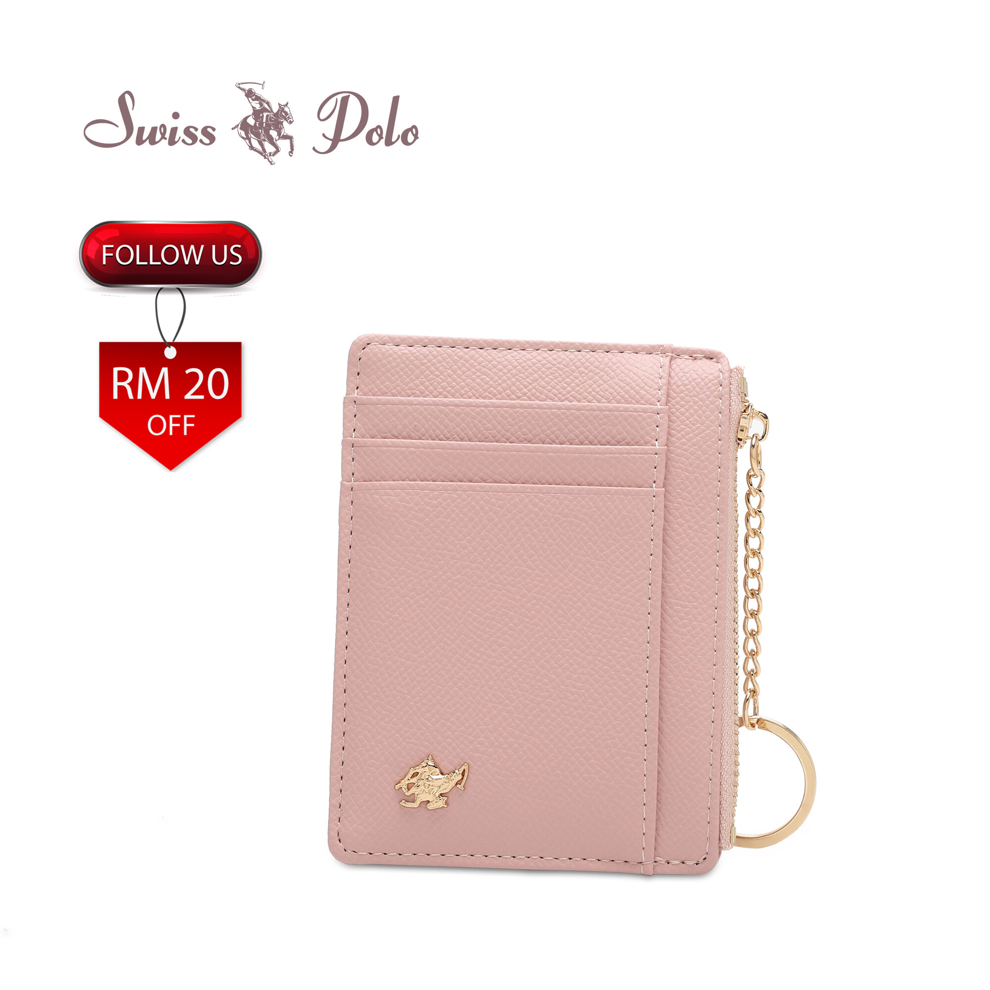 SWISS POLO Ladies Coin/Card Holder SLP 32-3 PINK