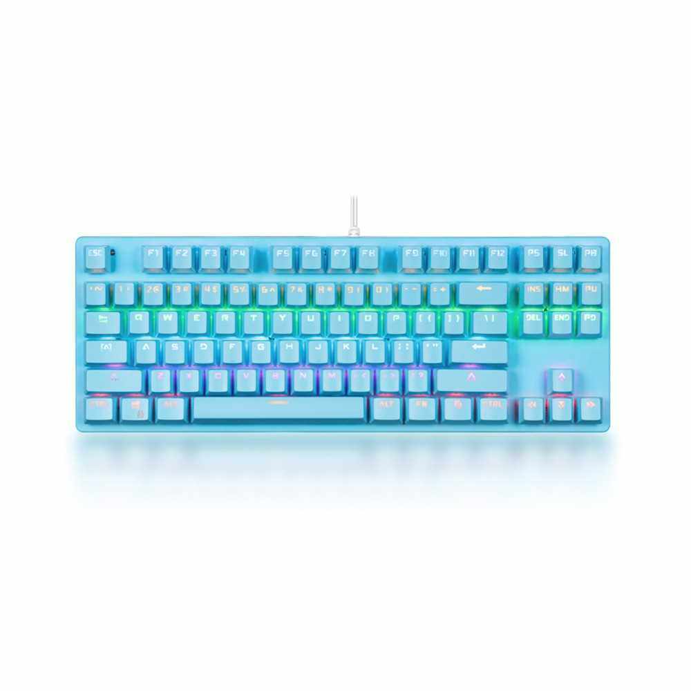 87-key Mechanical Keyboard Wired Keyboard RGB Backlit Keyboard Blue ...