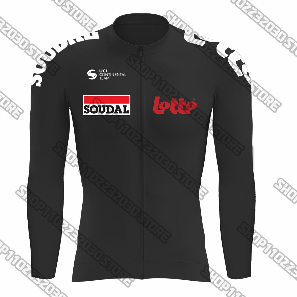 {Cửa hàng nam} 2023 Lotto soudal chống gió nam mùa hè không thấm nước áo đi xe đạp tay áo dài xe đạp Rode MTB maillot ropa ciclismo Đen