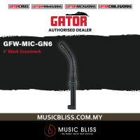 Gator Frameworks GFW-MIC-GN6 Black Gooseneck - 6″