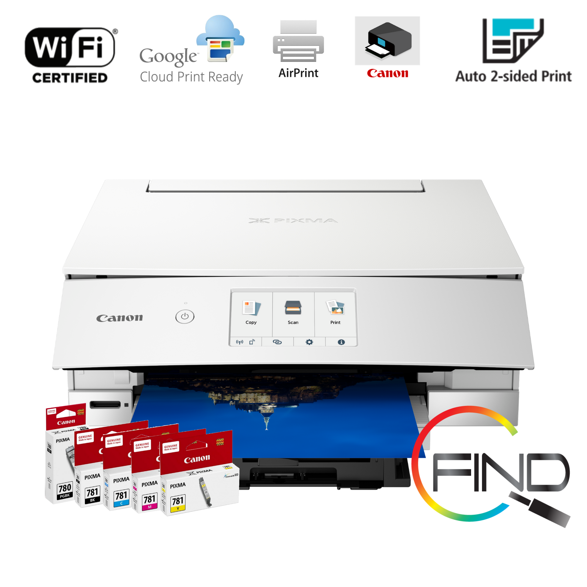 [NEW] CANON PIXMA TS8370 (White) High Performance Wireless WIFI Printer