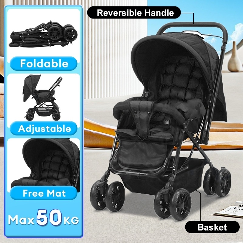 Baby Strollers Foldable and Adjustable fou Two Way Strollers