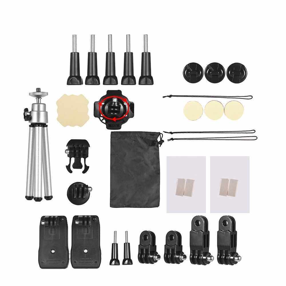 Andoer 32-In-1 Basic Common Action Camera Accessories Kit for GoPro hero 7/6/5/4 SJCAM /YI Outdoor Sports Camera Accessories Set (Standard)