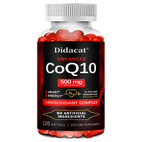 CoQ10 hấp thụ cao 500 mg - Thực phẩm bổ sung CoQ10 120 viên nang mềm cho sức khỏe tim mạch và sản xuất năng lượng - Thực phẩm bổ sung dinh dưỡng CoQ10 tăng cường với CoQ10