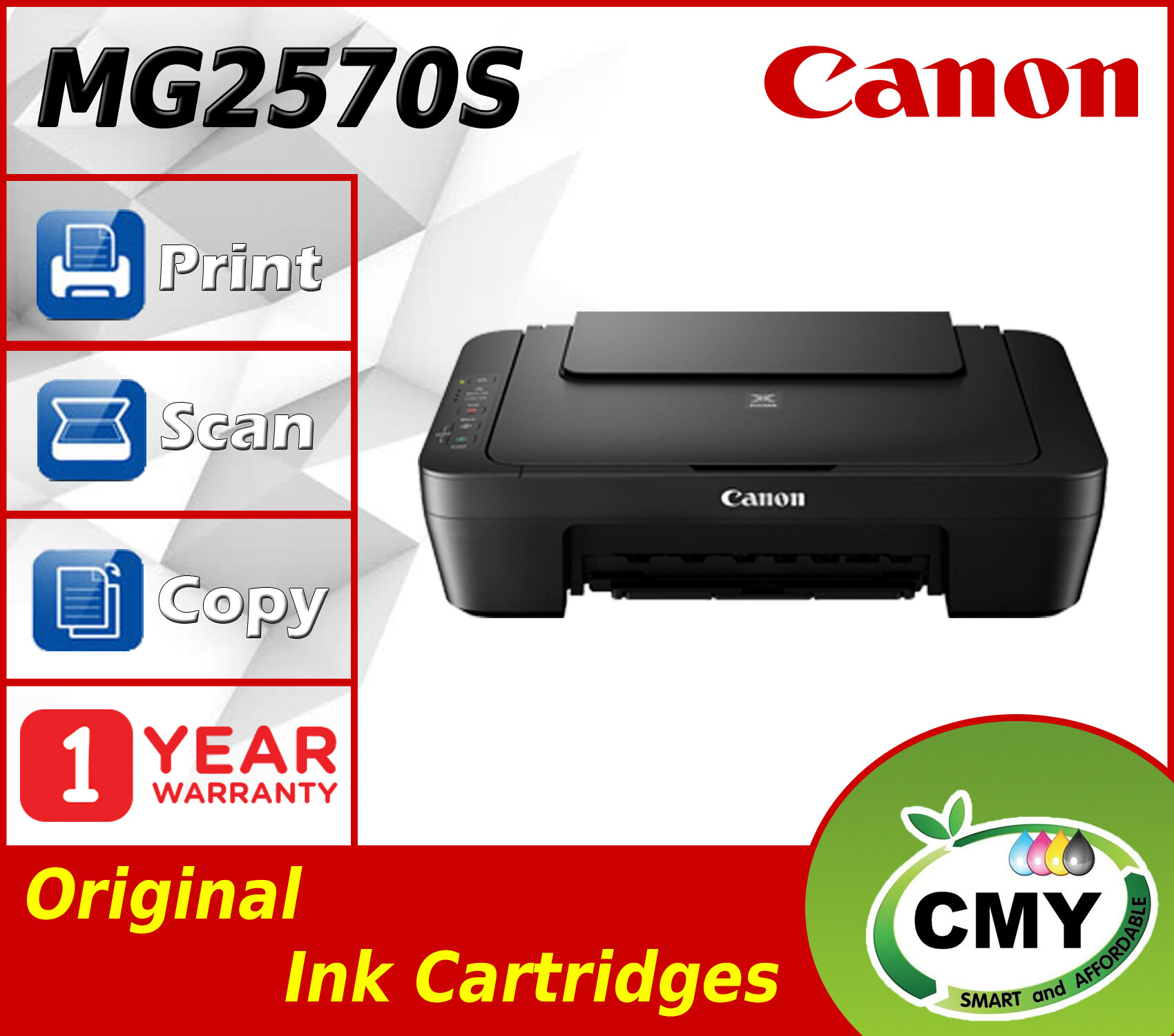 Canon PIXMA MG2570S Affordable All-In-One Printer similar with E410 G2010 DCP-J100 DCP-T310 2135 2336