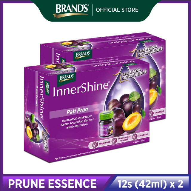 BRAND'S InnerShine Prune Essence 12's (42ml) 2 packs (For Radiant Skin & Promote Bowel Movement)