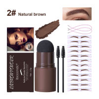IBCCCNDC New Eyebrow Powder Set One Step Eyebrow Stamp Shaping Kit Eye Brow Gel Stamp Makeup Kit with 12 Reusable Eyebrow Stencils Eyebrow Brushes