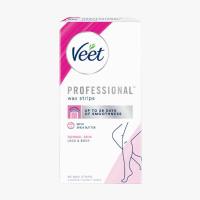 NEW PACKING!! Veet Easy-Gel Legs & Body Hair Removal Wax Strips for Dry Skin (20 Wax Strips)
