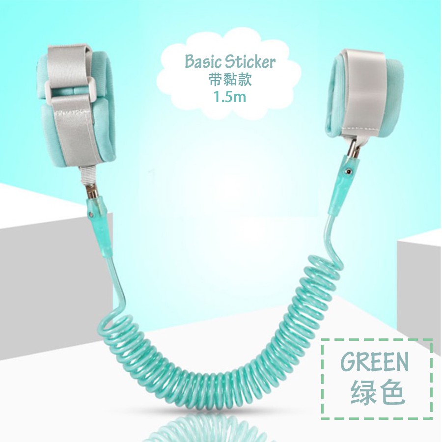 Infant Baby Kids Anti Lost Baby Safety Harness Wrist Band Protection Sticker Key Lock Sensor 360 Degree Rotation