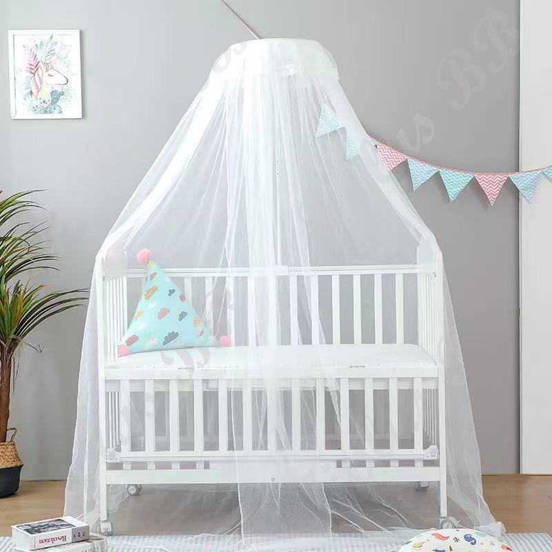 Baby Crib Net Mosquito Net with Net Stand Lace Nursery Baby Cot Net Baby Sleep Net Breathable Protection