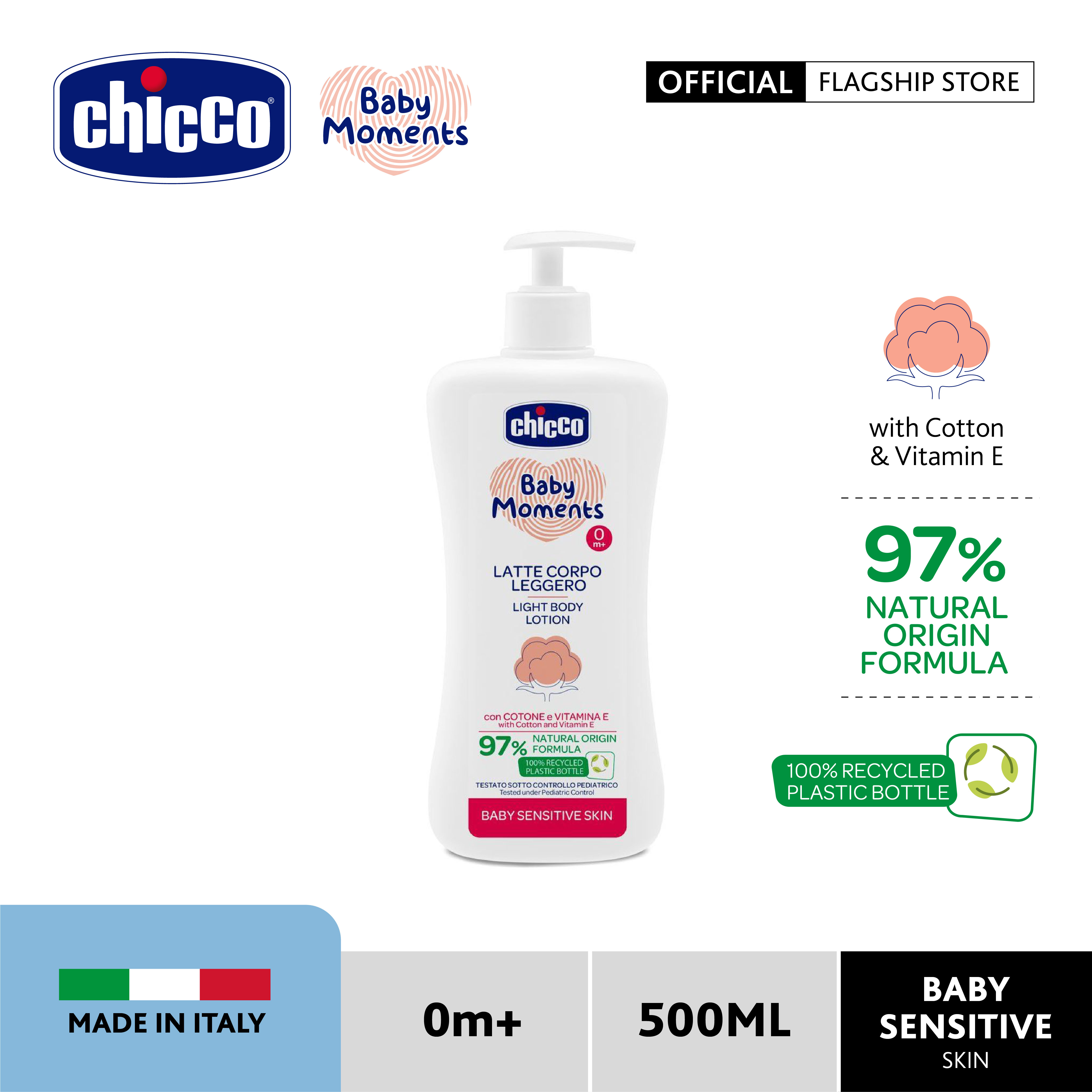 (Sensitive Skin) Chicco Baby Moments Light Body Lotion