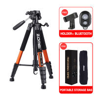Zomei Q188 Camera tripod Aluminum Alloy Tripod with 3-Way Pan Tilt Head up to 8kg Load Capacity for Video and Photo DSLR Cameras maximum height 74inch tripod stand metal tripod for phone portable tripod stand yunteng nikon tripod leg tripod 三脚架