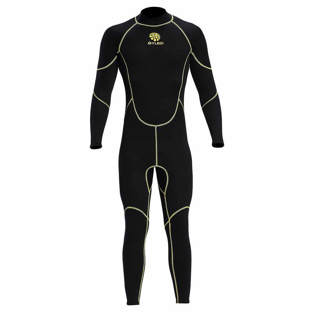 Men's 3mm Back Zip Full Body Wetsuit Swimming Surfing Diving Snorkeling Suit Jumpsuit (S)