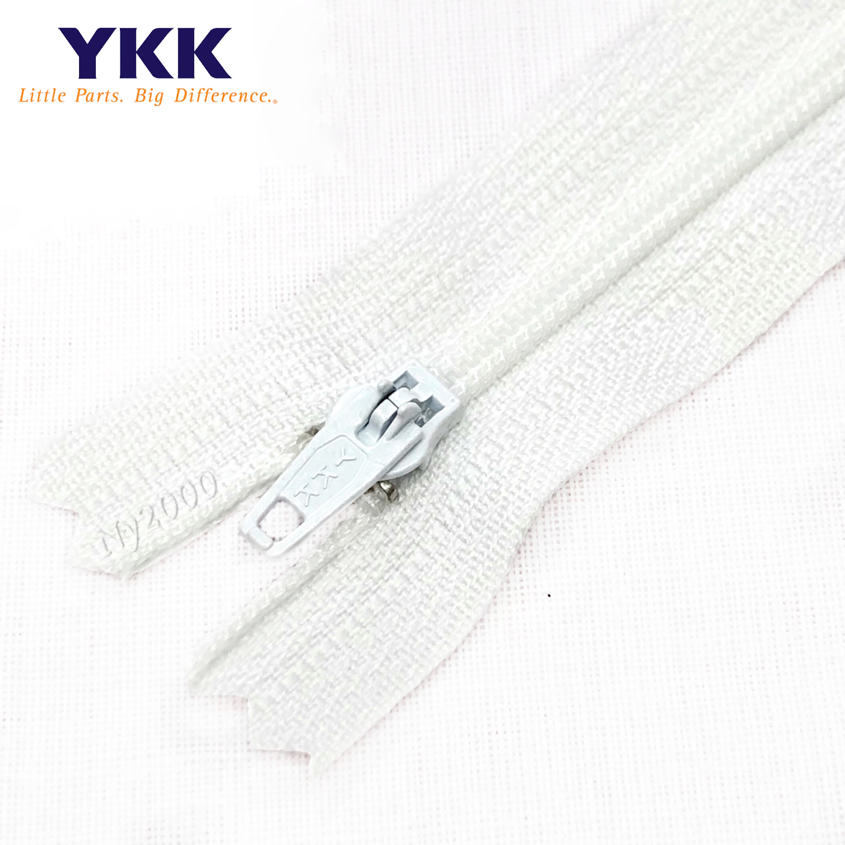 12” - 36” Genuine YKK Brand Close Ended Zip Zipper (Black & White)