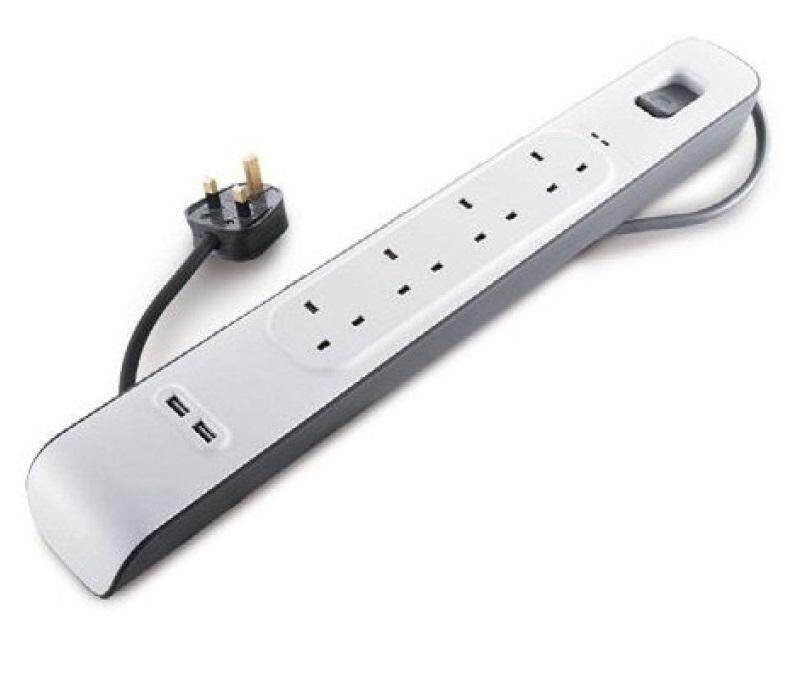 EXTENSION SOCKET BELKIN SURGE PROTECTOR 4-PLUGS WITH 2-USB 2.1A 2M (BSV401SA2M)