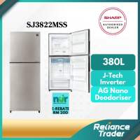 《SEDA》Sharp Smile Refrigerator 380L INVERTER  FRIDGE SJ3822MSS PETI SEJUK