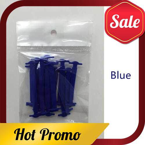 Patent new free tie silicone lace creative lazy silicone lace (Blue)