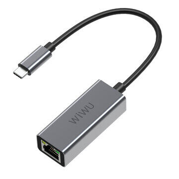 WIWU Alpha Type-C to RJ45 USB-C Hub 10/100/1000M Gigabit Network Cable Converter for MacBook Air Pro 2019 2020