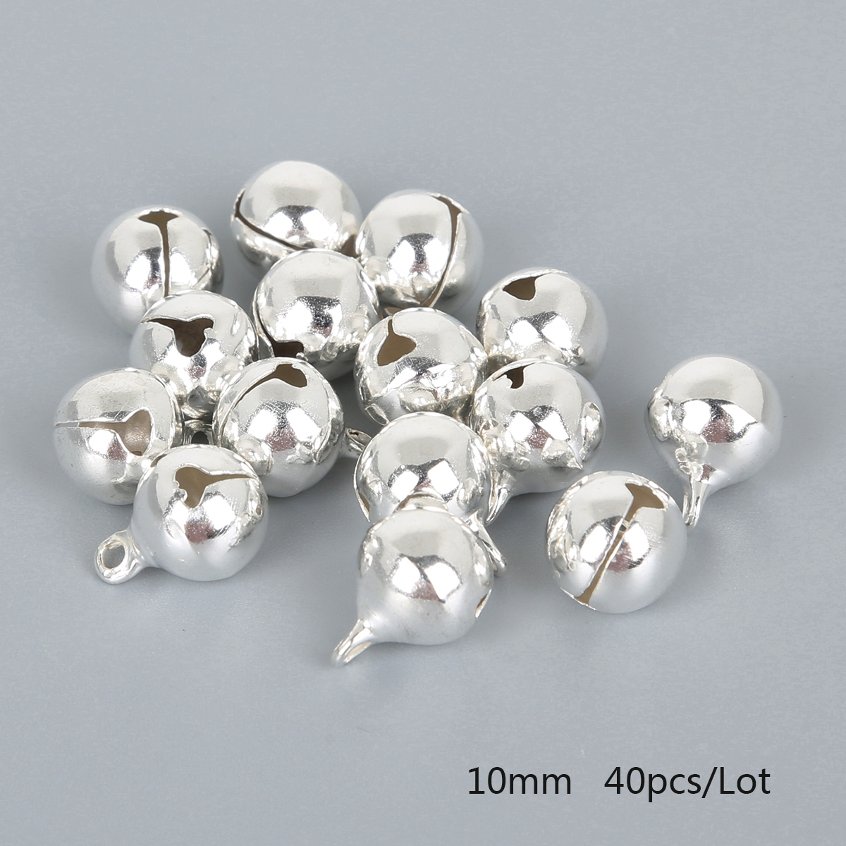 20-100Pcs 6/8/10/12/14mm Copper Small Jingle Bells Gold Silver Bell Beads Pendants Hanging Christmas Tree Ornaments Christmas Decorations Party DIY Crafts Accessories