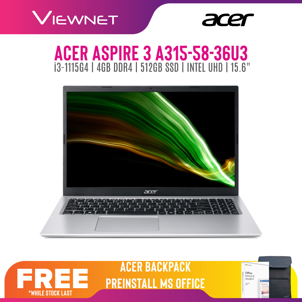 Acer Aspire 3 A315-58-36U3 / A315-56-36X5 15.6