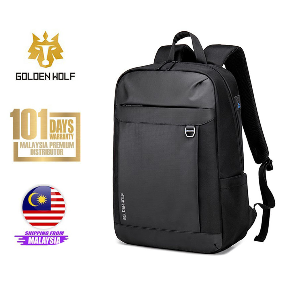 Golden Wolf Ignitez Ultra Light Travel USB Port Student Laptop Backpack (15.6")