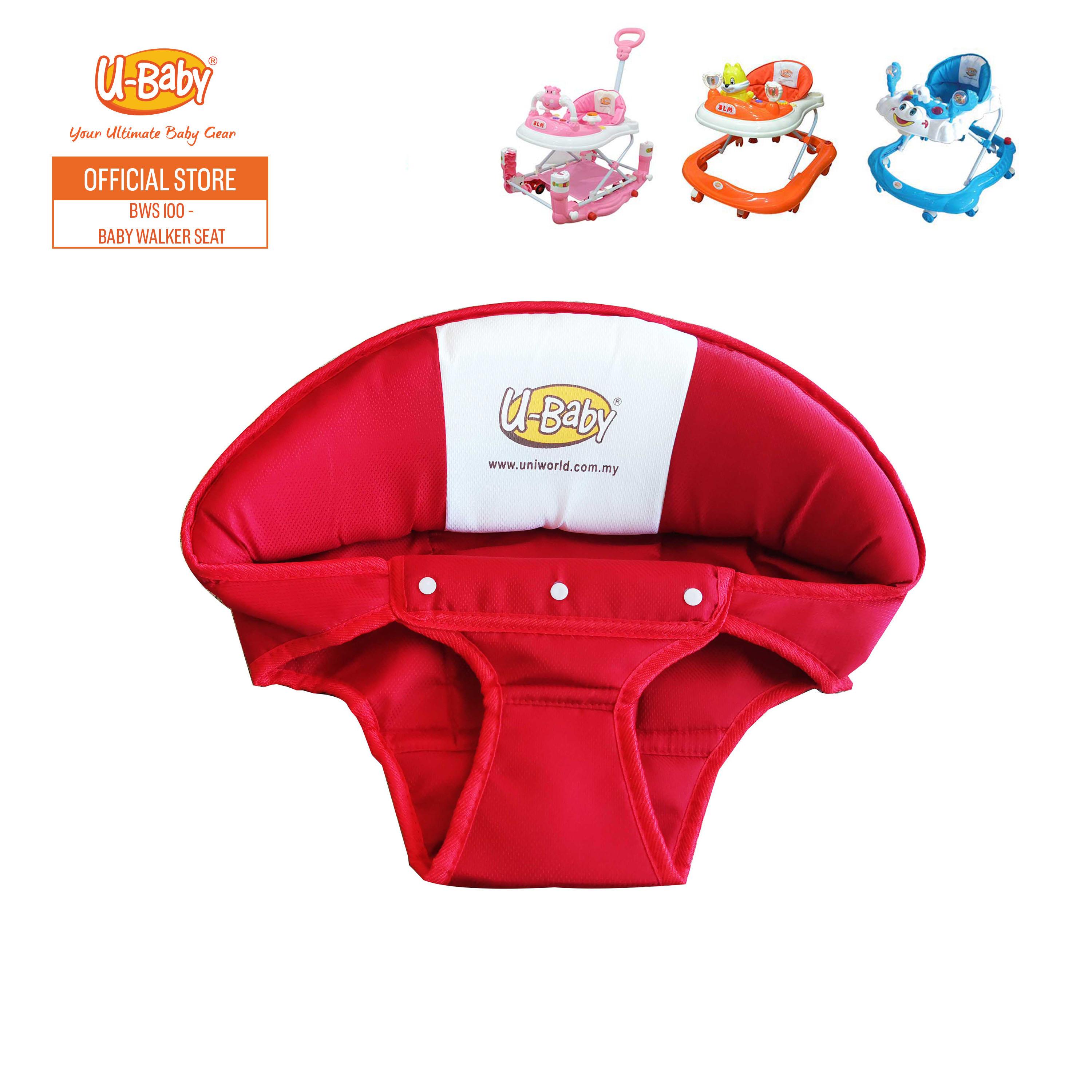 U-Baby 6 Months & Above UW-BWS100 Baby Walker Seat [Washable & Soft Material]
