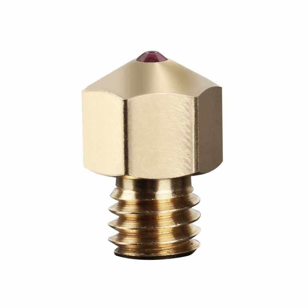 High Temperature MK8 Ruby Nozzle 0.4mm 3D Printer Parts for 1.75mm Filament PETG ABS PEI PEEK Compatible with Creality Ender 3 CR-10 Anet A8 (Gold)