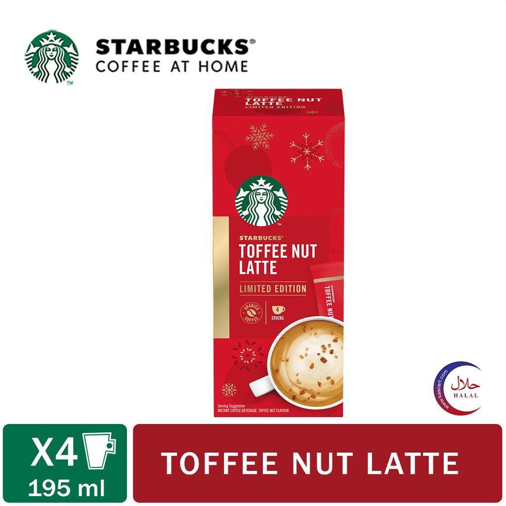 [LIMITED EDITION] Starbucks Toffee Nut Latte Instant Coffee Mixes (4 Sticks/Box)