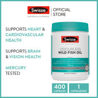 Swisse Ultiboost Odourless Wild Fish Oil 1000mg 400 Capsules (EXP:03 2028)