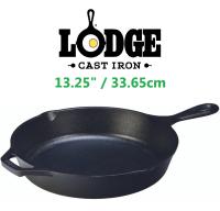 Lodge Cast Iron Skillet Pan with Assist Handle (13.25″ / 33.65cm) - Use in Oven Stove Grill Campfire