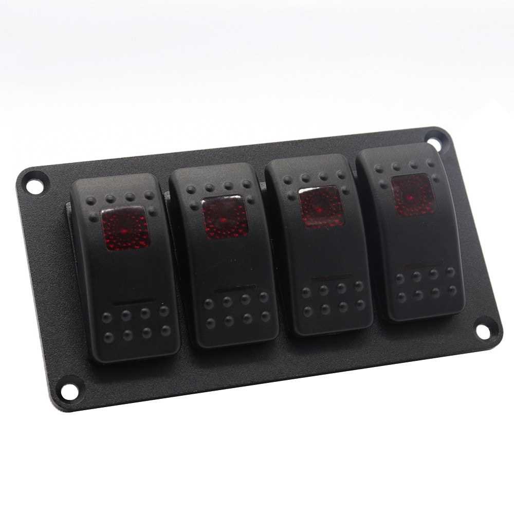 People's Choice 4 Gang 5 Pin Rocker Switch Panel, Waterproof On-Off ...