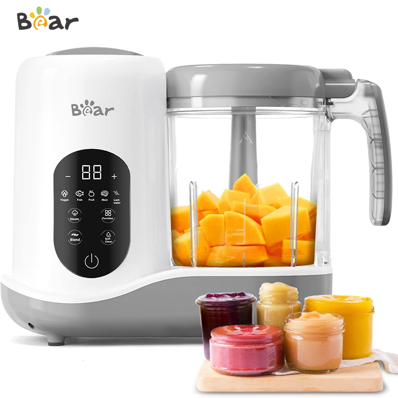 BEAR Baby Food Maker Steamer Puree Blender Automatic Self-Cleaning Touchscreen Control