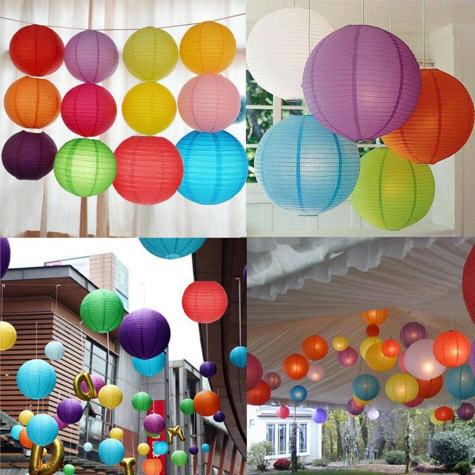 Đèn lồng giấy nhiều màu 12 màu/đèn lồng giấy treo nhiều màu trung quốc hoặc nhật bản đèn lồng giấy trang trí lễ hội bóng đèn/đèn lồng giấy trung quốc để trang trí tiệc cưới tự làm