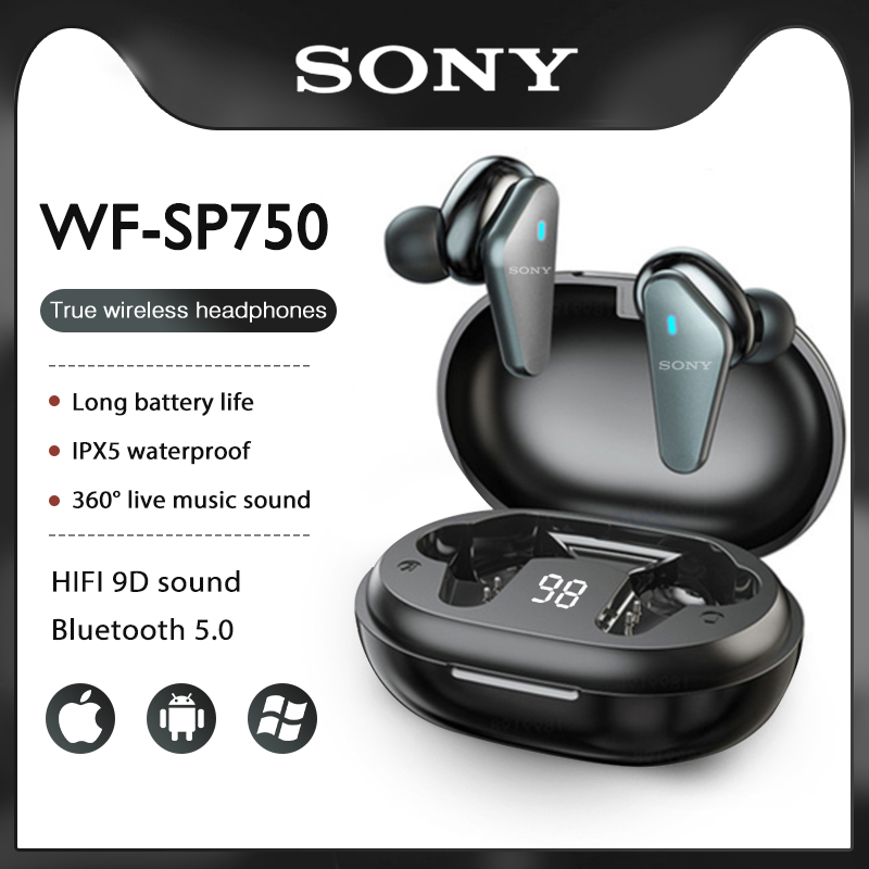 Tai nghe sony wf sp750 tai nghe không dây tai nghe nhét tai bluetooth v5.0 tai nghe thể thao bluetooth kèm hộp sạc