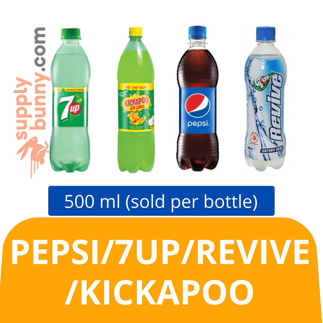 Pepsi/7up/Revive/Kickapoo 500ml (sold per bottle) 百事/七喜/力威/吉家寶 PJ Grocer Pemilihan Pepsi/7up/Revive/Kickapoo