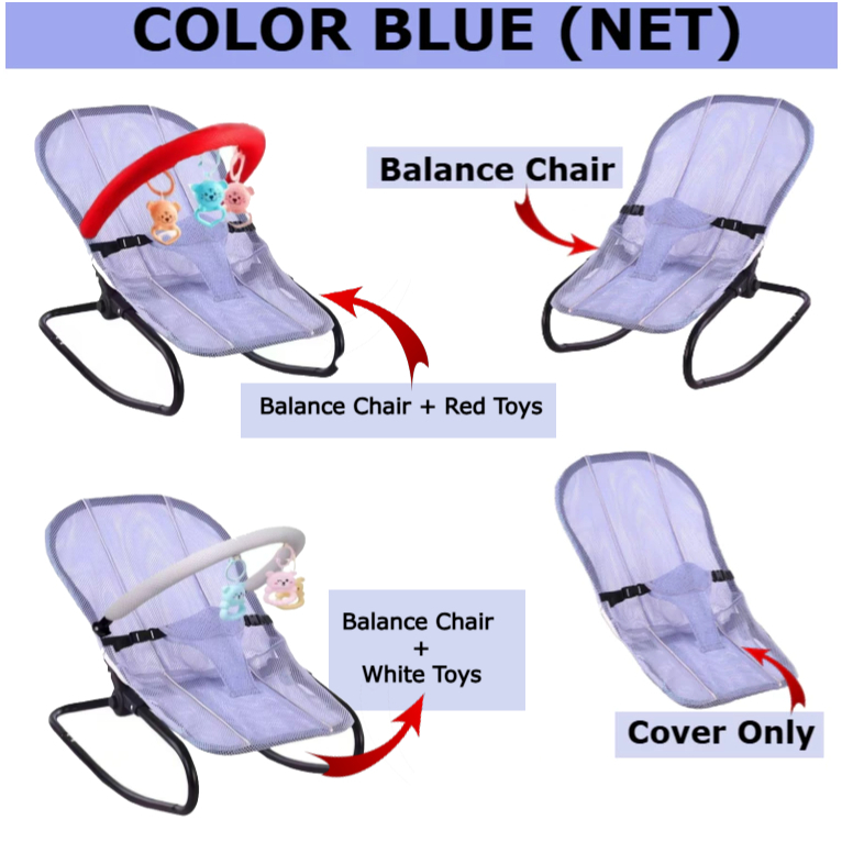 ~Dari KL~ Kerusi Bouncer Bayi Boleh Lipat｜Kerusi Goyang & Rehat untuk Newborn buai lantai bayi FOLDABLE Baby Balance Chair adjustable baby Rocker Bouncer Chair Infant to Toddler Buai Lantai baby swing chair
