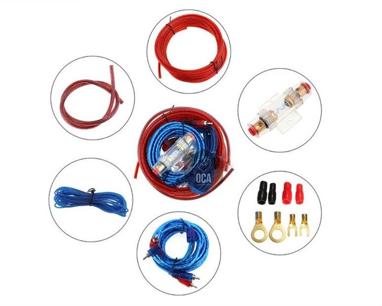 MDK Car Audio Subwoofer Amplifier AMP Wiring Fuse Holder Wire Cable Kit Harness Kit