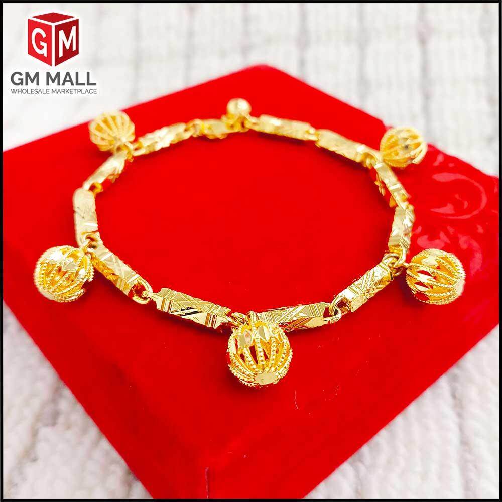 Emas Korea Jewellery Gelang Tangan Tasbih Bola Disko Gold Plated Ek 2116 6 19 Cm Gold New Pgmall