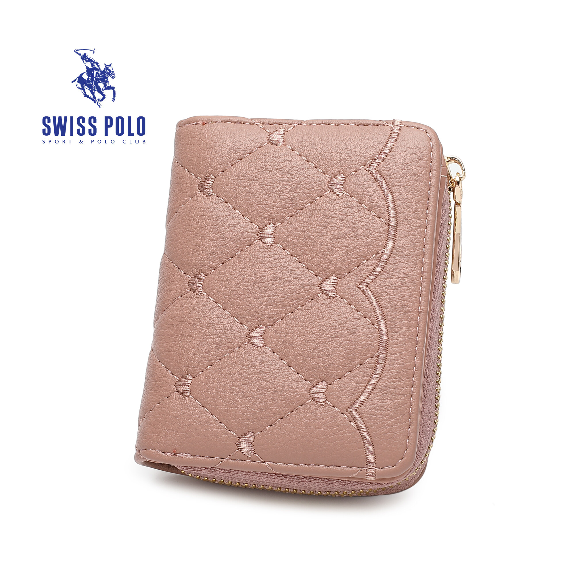SWISS POLO Ladies Quilted Short Purse SLP 50-4 PINK