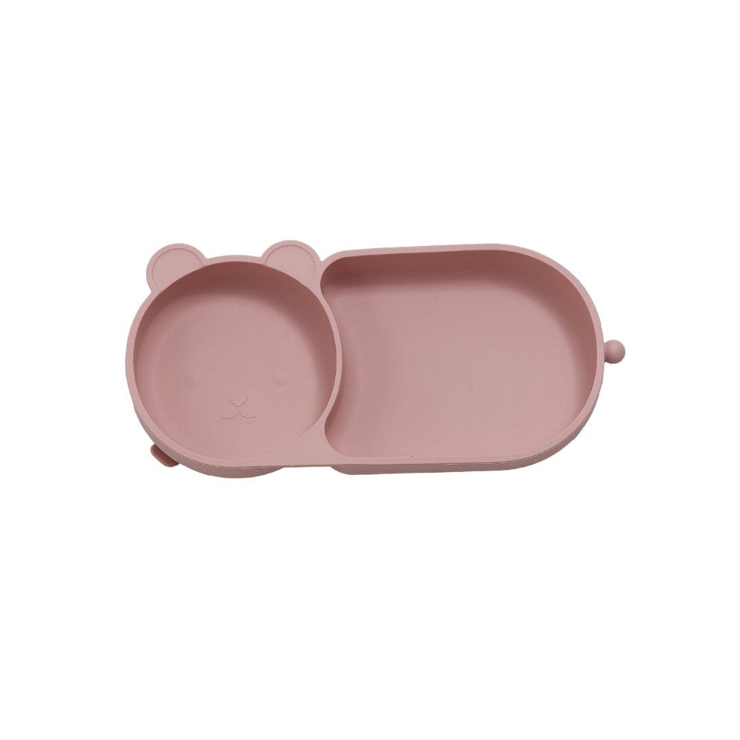 Iconic Babycare Silicone Plate - Bear Beige/ Dusty Blue/ Mango/ Rose Pink