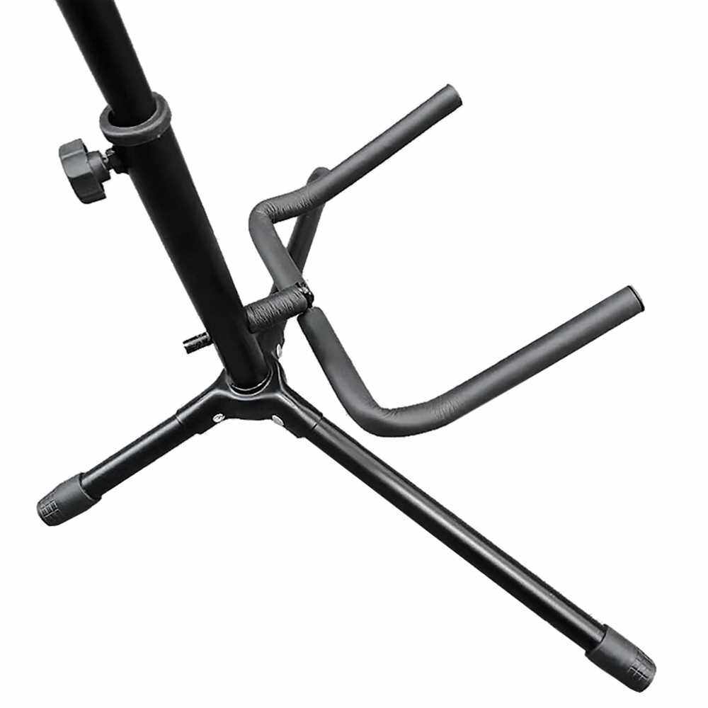 Folding Guitar Floor Stand String Instrument Tripod Holder Metal Material for Acoustic Electric Guitar Bass (Standard)