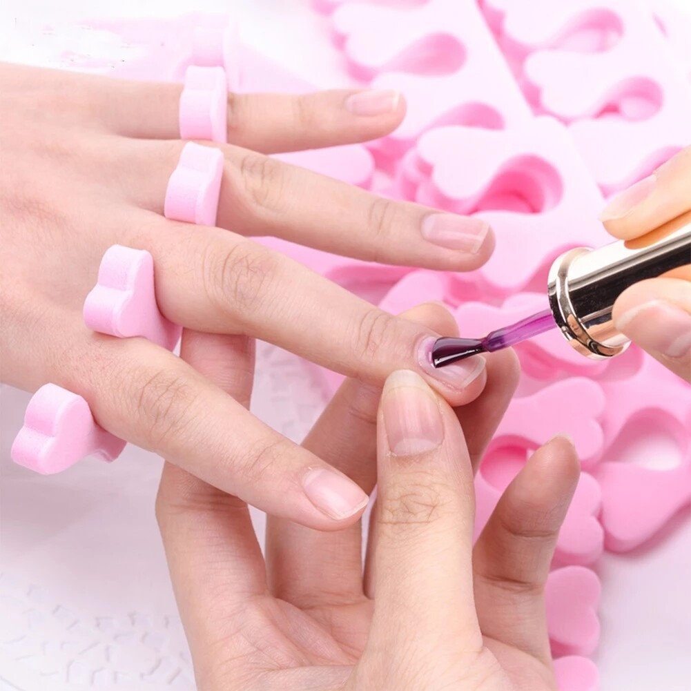Dorisna 2 miếng tách ngón chân và ngón tay nghệ thuật làm móng miếng bọt biển mềm dụng cụ làm móng cho tiệm làm móng dụng cụ làm móng chân