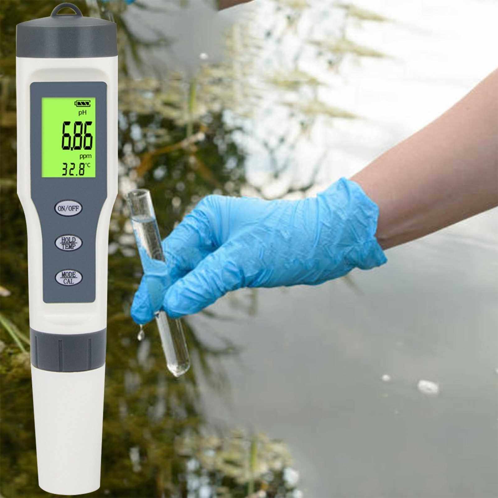 Digital PH Meter with ATC 3 in 1 Water Quality Tester PH/Temp Meter ...