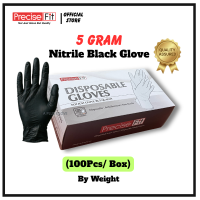 5GRAM TEBAL Powder Free Nitrile Gloves Black Sarung Tangan Hitam Disposable Cleaning Protective Food Safety Health Household丁晴黑色手套无粉