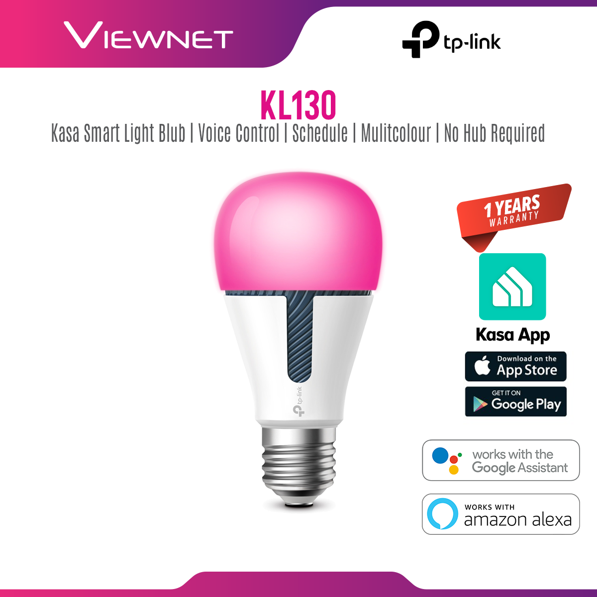 TP-Link KL130 - Kasa Smart Light Bulb (Multi Colour)