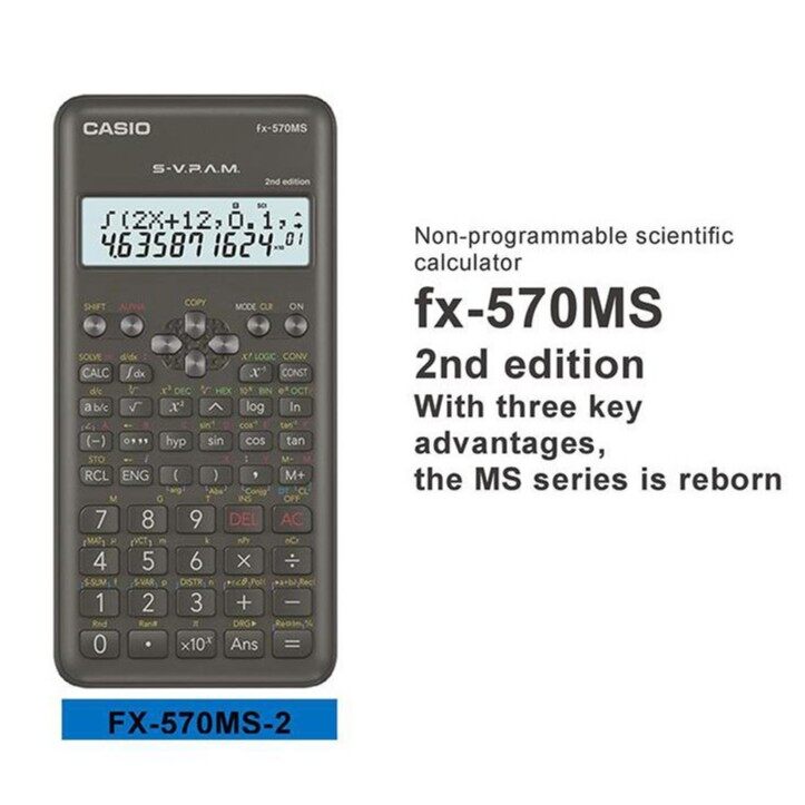 [Ready Stock ] Casio Scientific Calculator FX-570MS 2nd Edition (1 Year Warranty) Ready Stock