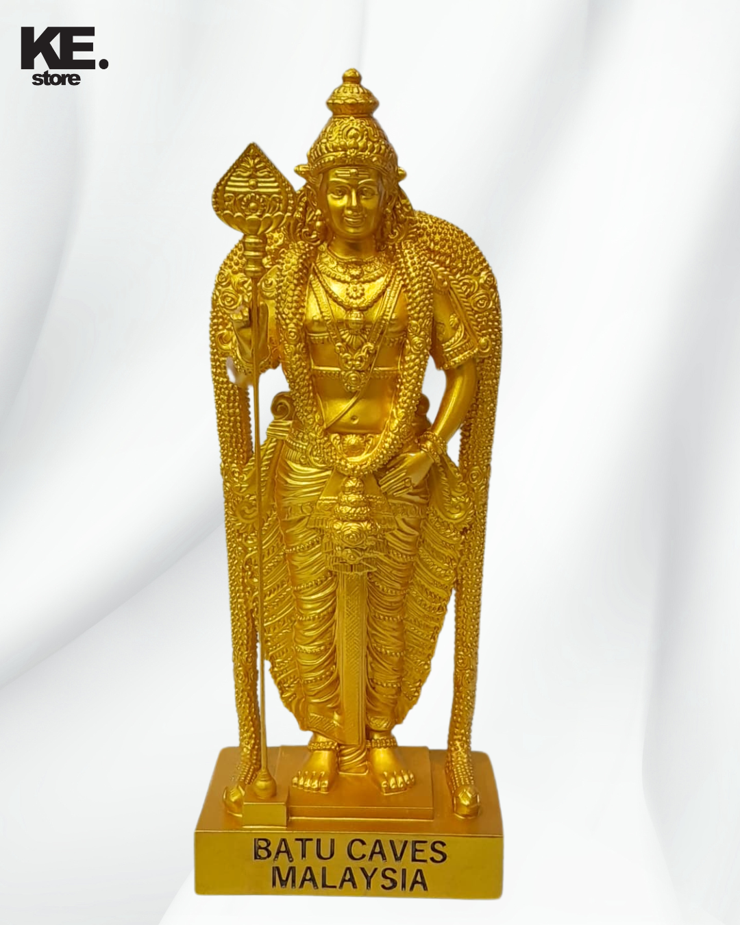 Miniature Golden Murugan Statue/Decorative/Prayer/Gift/Souvenir