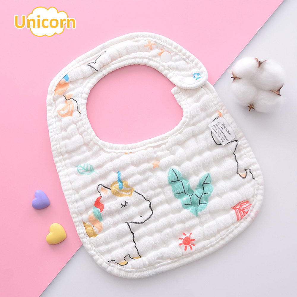 Mumystation 8-Layer Baby Bibs Cotton 100% U-shaped Bib Newbron Saliva Towel Kids Feeding Bib