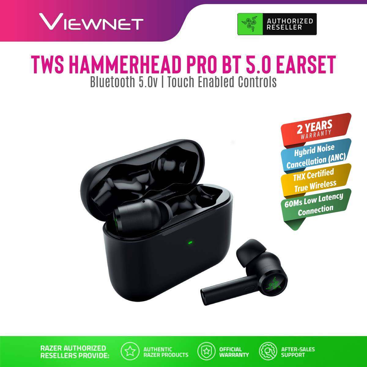 Razer Tws Hammerhead Pro BT 5.0 Earset with Touch Enabled Controls